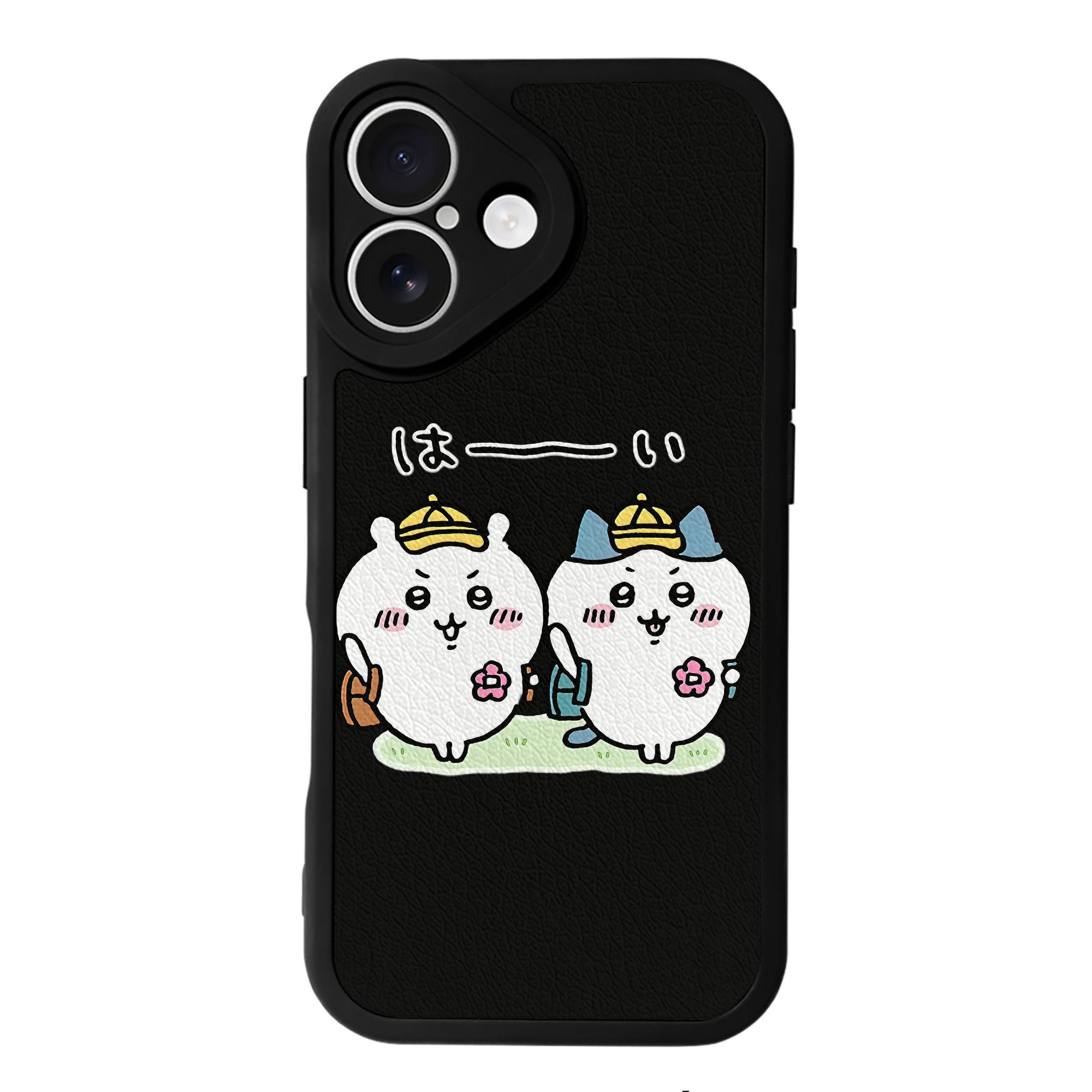 （画像用） ちいかわ ハチワレ Chii-kawa hachiware 【iPhone 16シリーズ対応】シリコンスマホケース（レザー調） 材質：シリコン